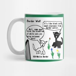 Border Wall Design (Green Background) Mug